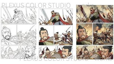 Historical battlefield coloring